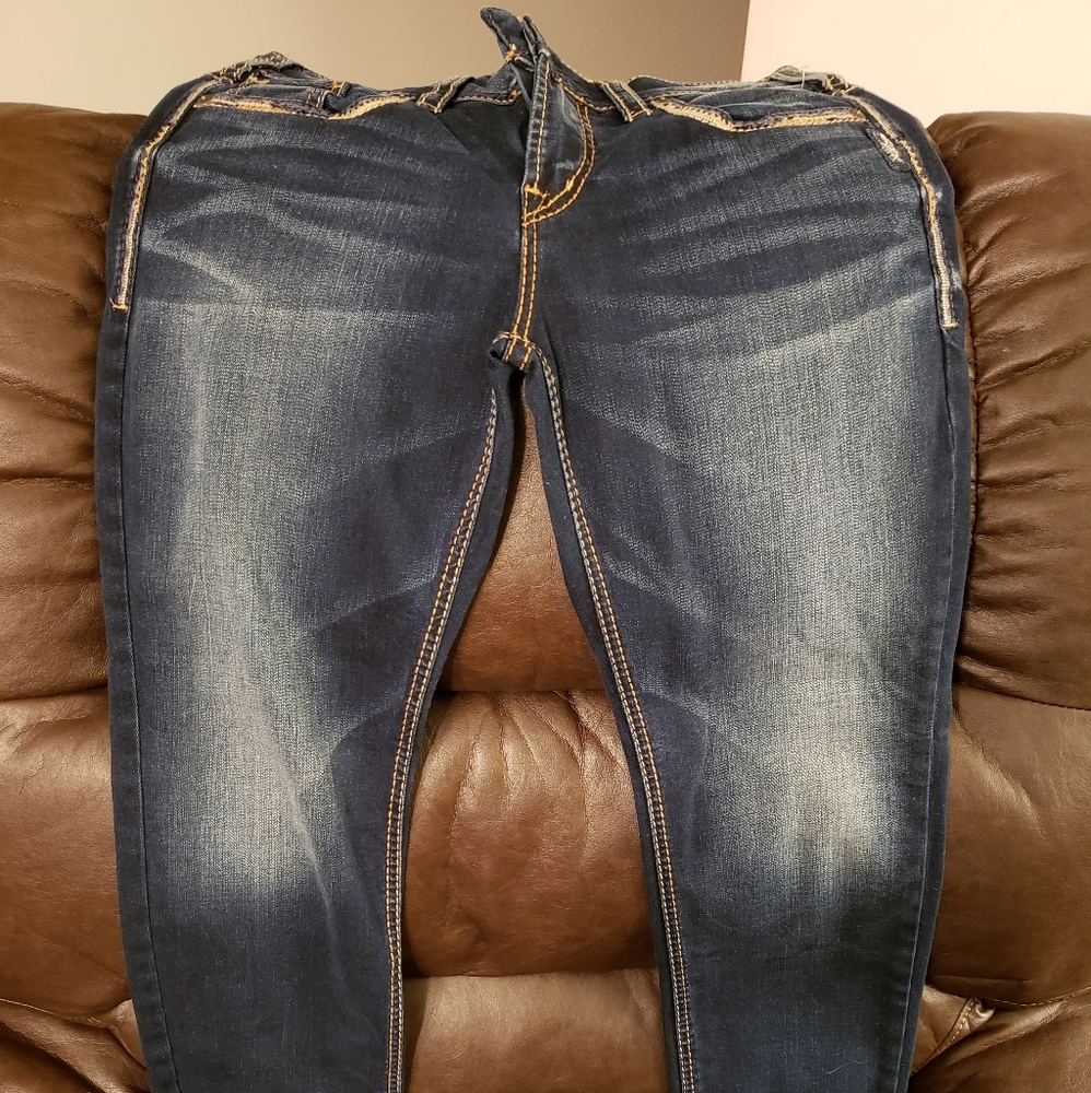 Silver skinny jeans